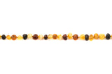 Adult amber anklet raw multicolour
