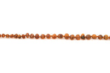 Adult amber anklet raw cognac
