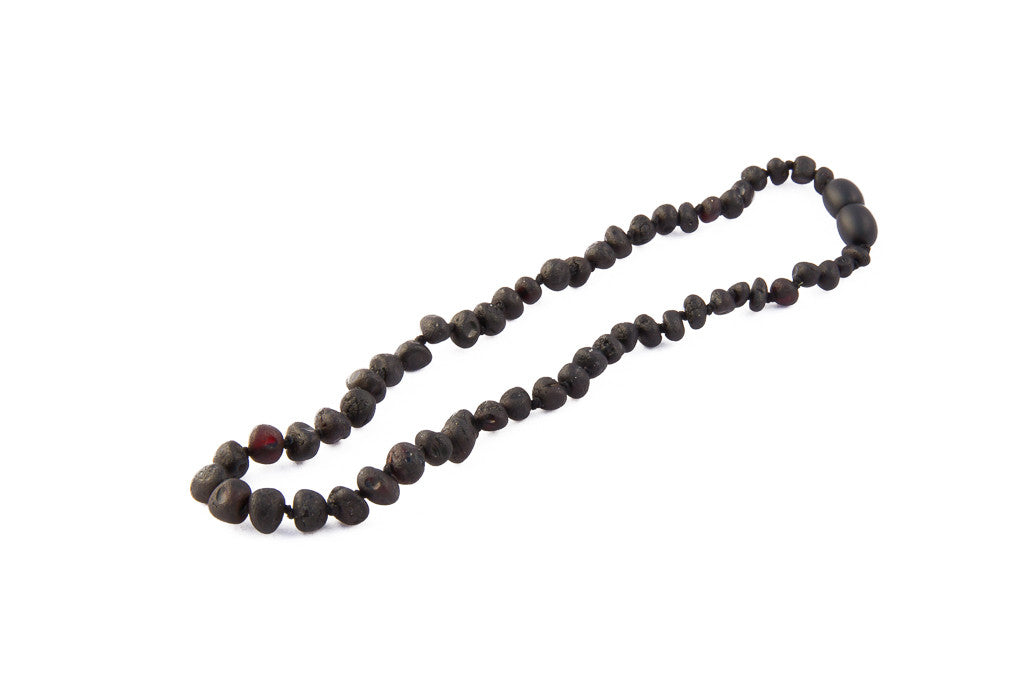 raw cherry amber teething necklace