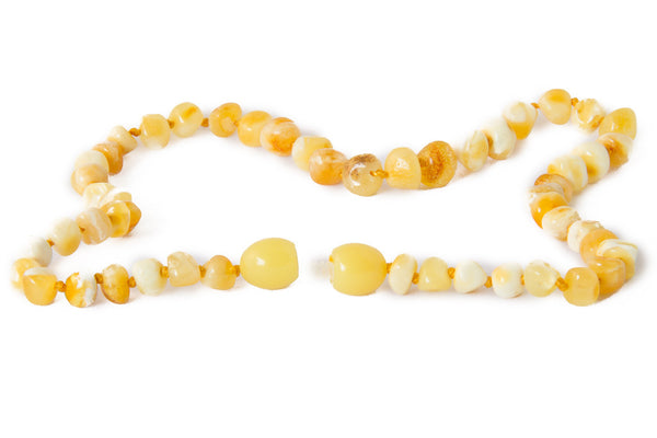 amber teething necklace butter