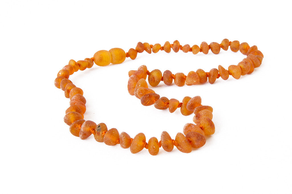 amber teething necklace raw cognac