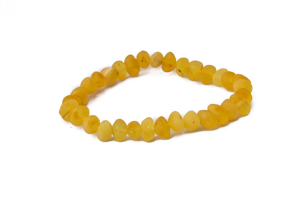 Raw Lemon Amber teething bracelet