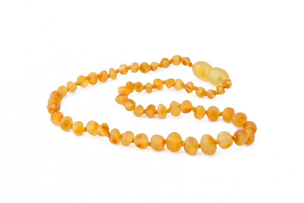 Amber teething necklace raw lemon