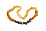 raw rainbow amber teething necklace